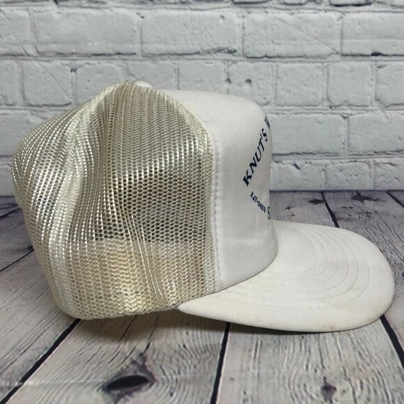 Vintage Trucker Hat Cap Snapback White Knut's Welding Ltd. Stettler Welder Mesh - Picture 2 of 8
